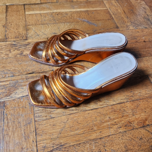 PALOMA WOOL size 36 orange wedge sandals - Picture 11 of 13